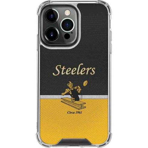 NFL Pittsburgh Steelers Vintage iPhone 16 Pro Clear Case